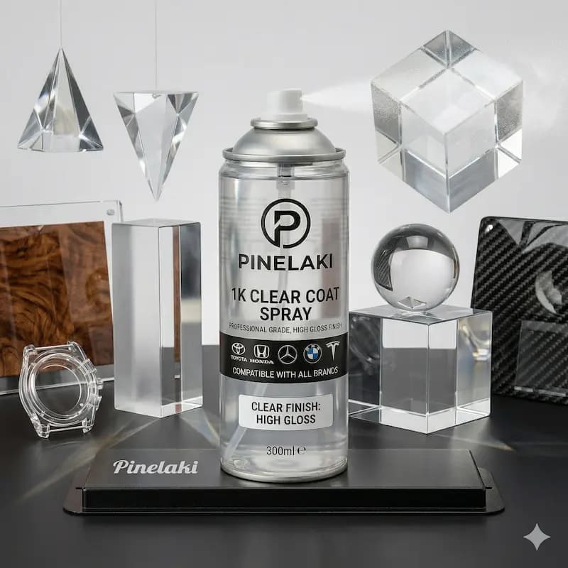 1K Clear Coat Varnish Spray: Easy Protection & Gloss for Factory Code Paints - Pinelaki