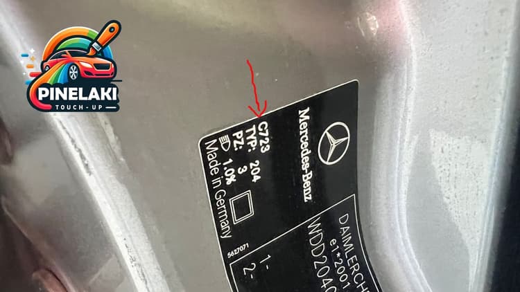 X203 Color Code Mercedes C-Class Paint Code: 2007-2014 W204 Sticker Photo + Decoder ...