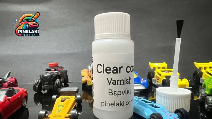 clear coat touch up Varnish bottle with brush